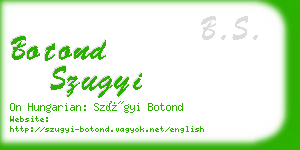 botond szugyi business card